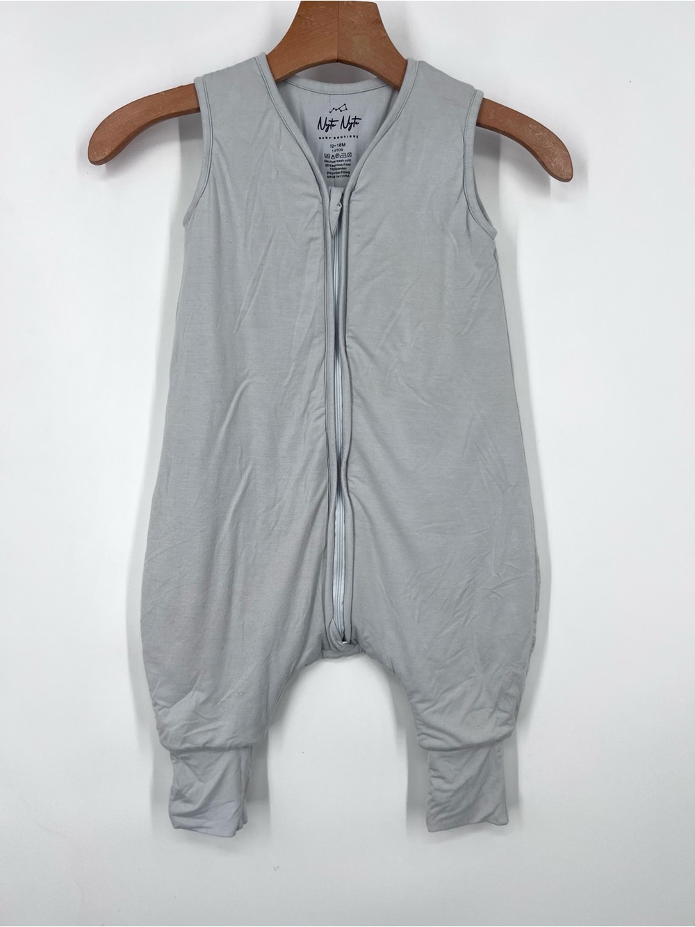 Nyte Nyte Baby Sleep Bag 1.0 TOG Fog Grey Bamboo